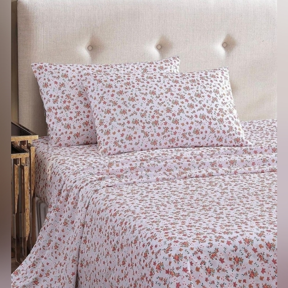 Betsey Johnson Fall Foliage King Sheet Set - Brand New - Picture 8 of 10